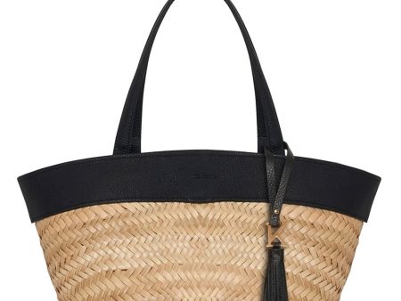 Ara Straw Bag in Black Online now