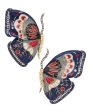 Blue Sapphire and Marquetry Butterfly Earrings For Cheap