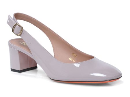 Manet Patent Slingback 50 in Grey Online now