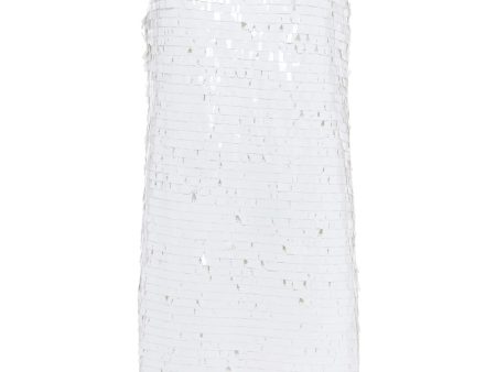 White Sequin Kinny Shift Dress Online now