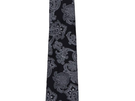 Black Tonal Paisley Tie Cheap