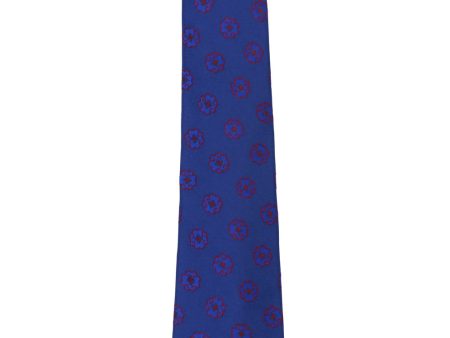 Blue and Red Floral Medallion Tie Online Hot Sale