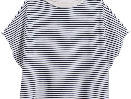 White and Royal British Navy Stripe Original Olive Capelet For Cheap