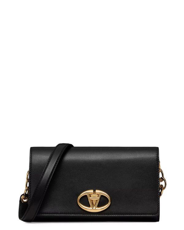 VLogo The Bold Edition Wallet with Shoulder Strap in Nero Discount