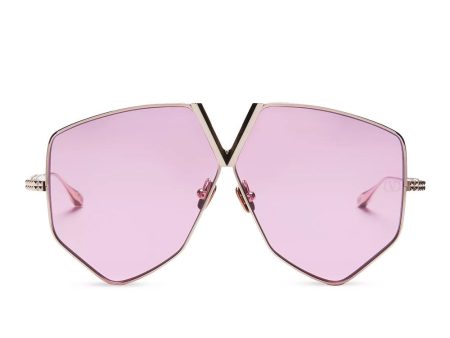 V-Hexagon Sunglasses in Pink Online Hot Sale