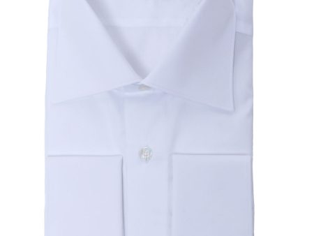 White Tight Diamond Weave Formal Dress Shirt Online Sale