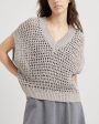 Wheat Diamond Net Knit Pullover Online Sale