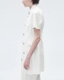 White Linen Slade Vest Dress Cheap