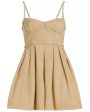 Beige Diamante Mini Dress Online