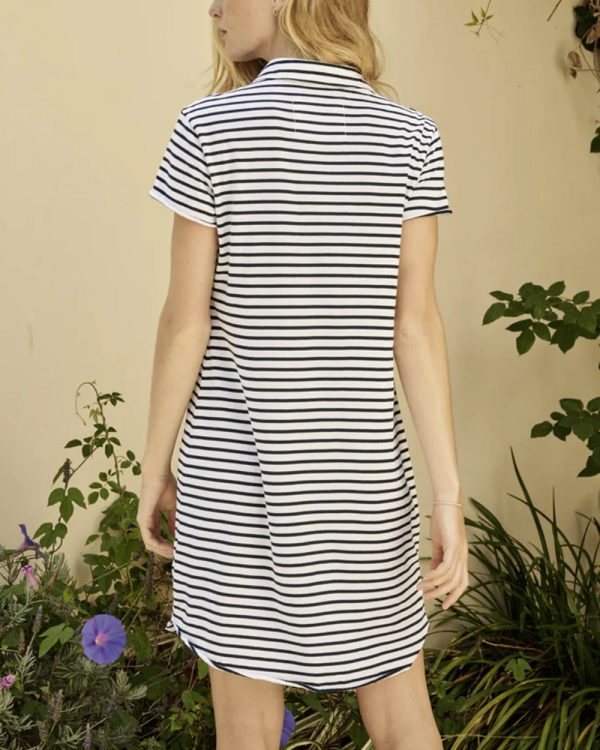 White and British Royal Navy Stripe Lauren Polo Dress Sale