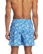 Blue Palm Print Swim Short For Sale