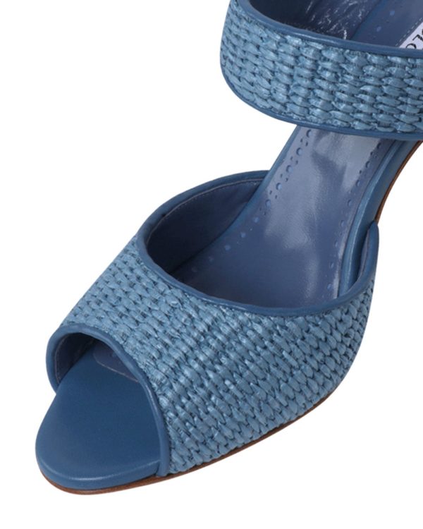 Khiko Raffia 90 Sandal in Dark Blue Online Hot Sale