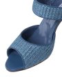 Khiko Raffia 90 Sandal in Dark Blue Online Hot Sale