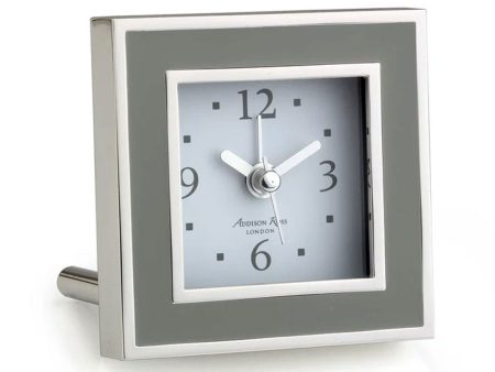 Taupe Enamel Square Alarm Clock Discount