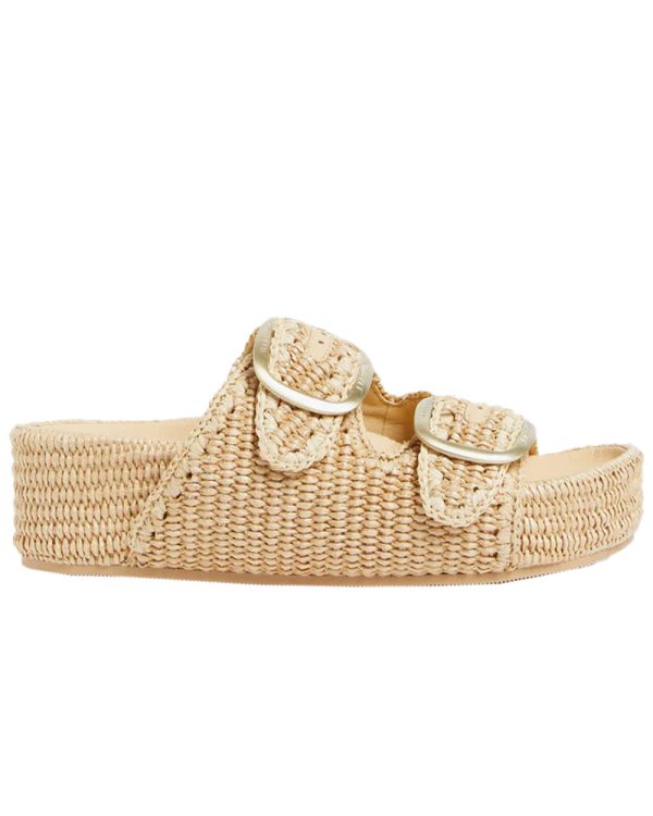 Theo Raffia Sandal in Natural Online now