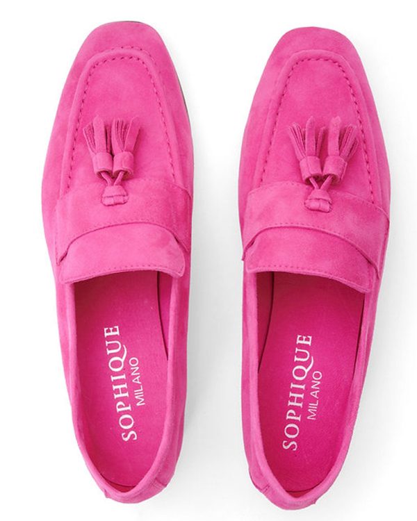 Trevi Tassel Loafer in Fushia Online now