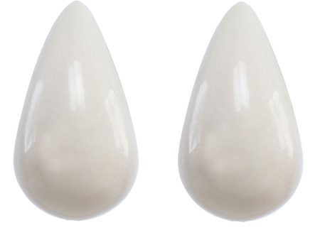 Tiny Ivory Teardrop Earrings on Sale