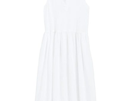 White Linen Daphne Popover Shirtdress Supply