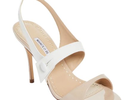 Climnetra Slingback in Cream and White Supply