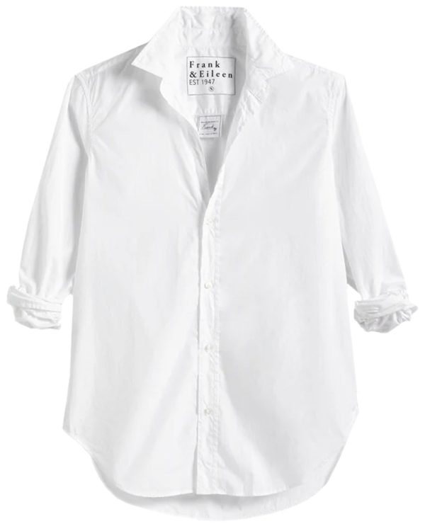 White Frank Button Up Shirt Online Sale