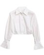 White Cotton Poplin Button Up Blythe Shirt Online Hot Sale