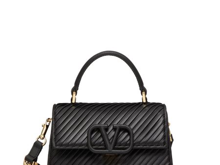 VSling Logo Top Handle Bag in Black Online Sale