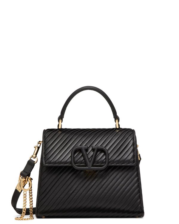 VSling Logo Top Handle Bag in Black Online Sale