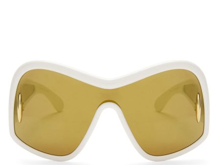 Square Mask Sunglasses in White Cheap