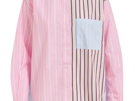 Antwerp Off White Patchwork Stripe Famille Shirt For Discount