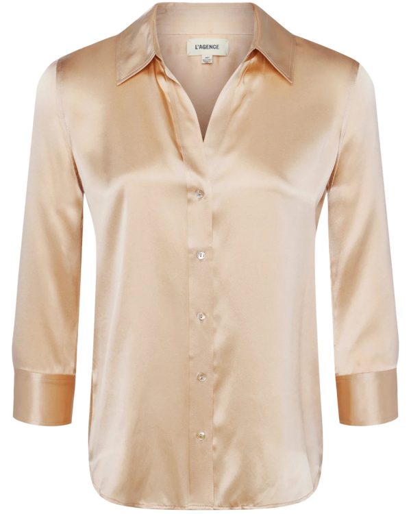 Toasted Almond Dani Blouse For Sale