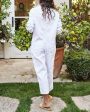 White Linen Northern Ireland Jumpsuit For Sale