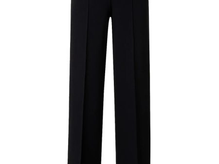 Black Jersey Straight Chiaro Pant For Cheap