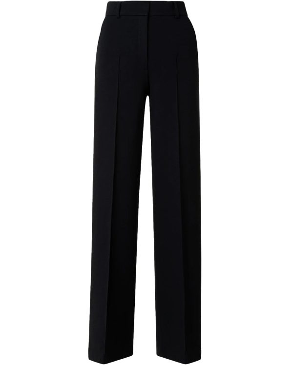 Black Jersey Straight Chiaro Pant For Cheap