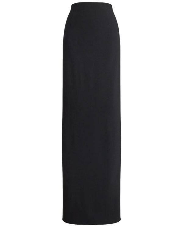 Black Wool Nelson Maxi Pencil Skirt Discount