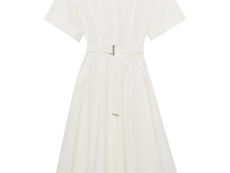 White Belted Deanna Midi Dress For Discount