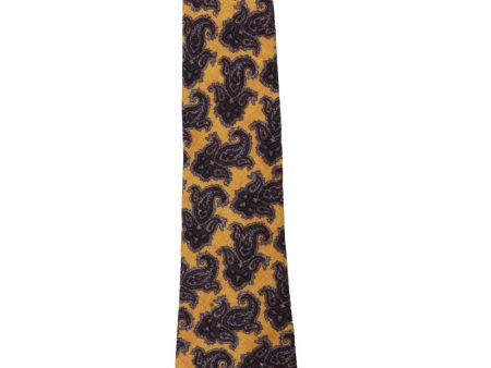 Yellow and Brown Floral Paisley Tie Online