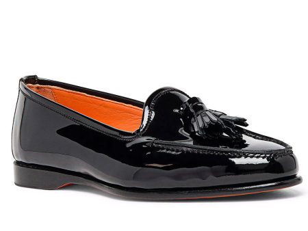 Andrea Patent Tassel Loafer in Black Online Sale