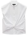 White Louisa Sleeveless Shirt Cheap