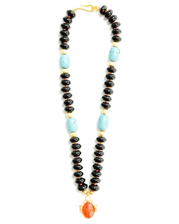 Black Onyx Turquoise Cobra Necklace Fashion