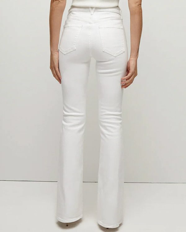 Beverly Skinny Flare Jean in White Fashion