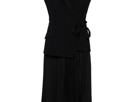 Black Helena Blazer Midi Dress Hot on Sale