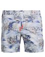 Blue Watercolor Swim Short Discount