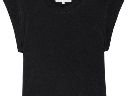 Almost Black Peak Shoulder Tee Online Sale