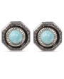 Antique Round Pearl and Turquoise Cufflinks Sale