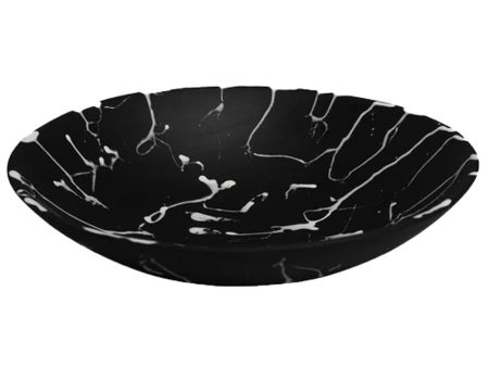 Large Everyday Black and White Swirl Bowl For Discount