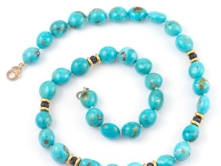 Turquoise and Sapphire Beaded Necklace Online