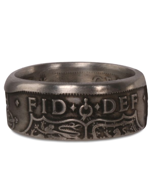 White Metal Coin Ring For Discount