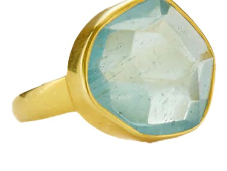 Aquamarine Greek Ring For Sale