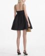 Black Embellished Taffeta Mini Dress Online now