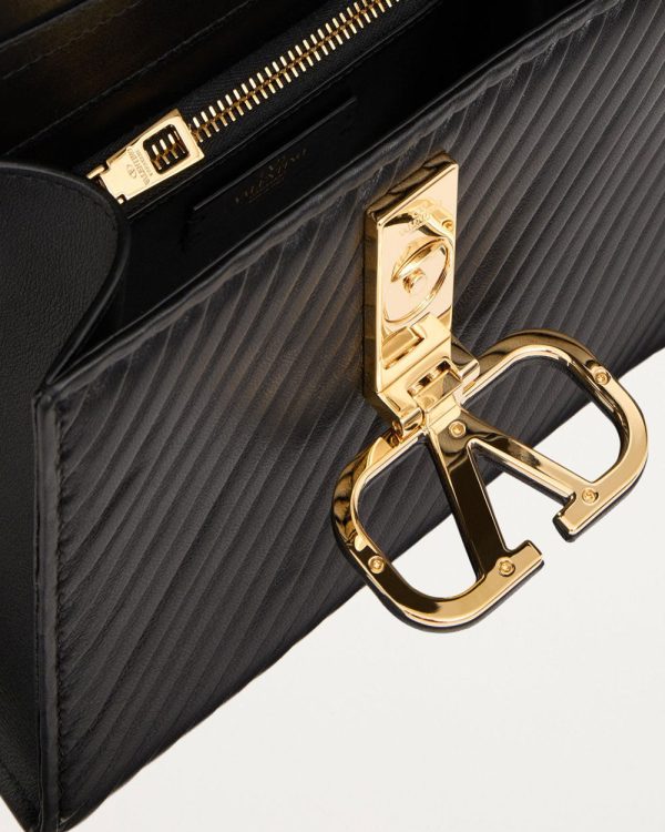 VSling Logo Top Handle Bag in Black Online Sale